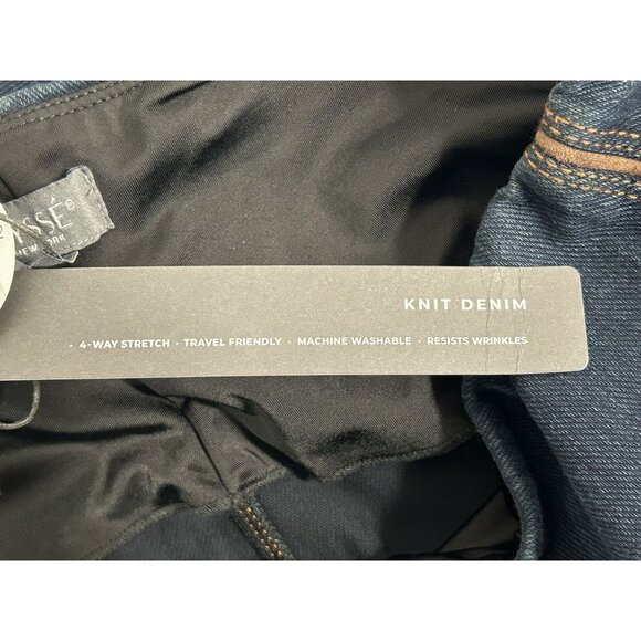 LYSSÉ Women's Knit Denim Leggings With Side Detail in Indigo - Size XL - NWT - Picture 8 of 10